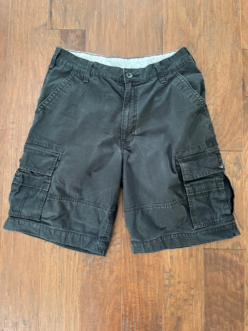 Levi's Black Cargo Shorts with Multi-Pocket Design